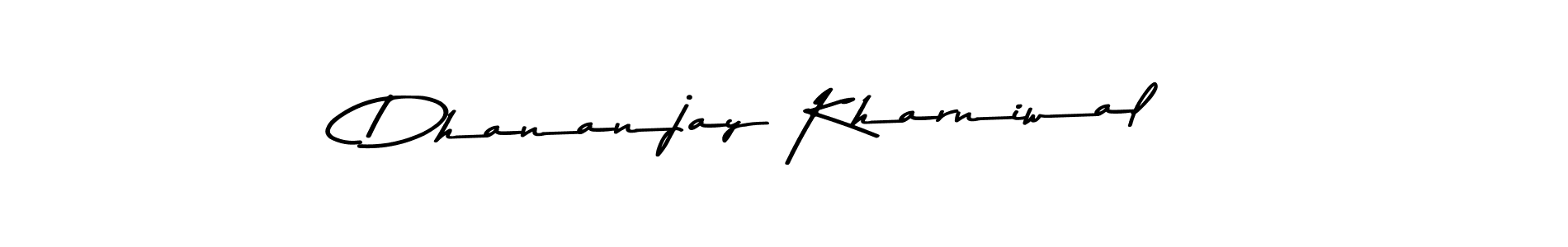 How to make Dhananjay Kharniwal name signature. Use Asem Kandis PERSONAL USE style for creating short signs online. This is the latest handwritten sign. Dhananjay Kharniwal signature style 9 images and pictures png