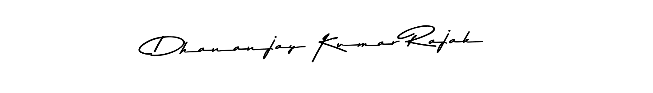 How to make Dhananjay Kumar Rajak name signature. Use Asem Kandis PERSONAL USE style for creating short signs online. This is the latest handwritten sign. Dhananjay Kumar Rajak signature style 9 images and pictures png