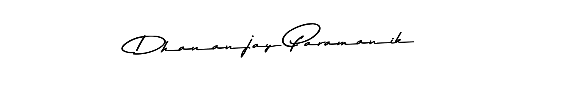 How to make Dhananjay Paramanik name signature. Use Asem Kandis PERSONAL USE style for creating short signs online. This is the latest handwritten sign. Dhananjay Paramanik signature style 9 images and pictures png