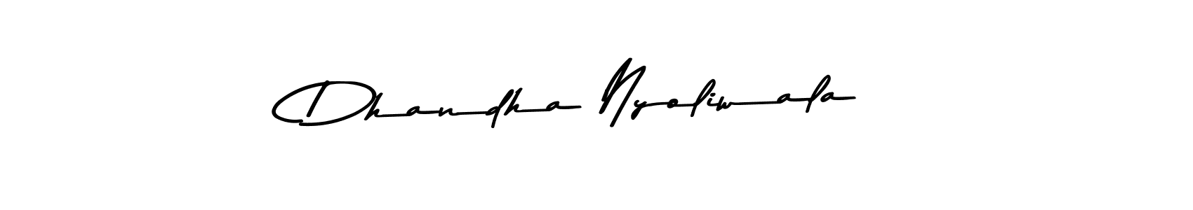 Asem Kandis PERSONAL USE is a professional signature style that is perfect for those who want to add a touch of class to their signature. It is also a great choice for those who want to make their signature more unique. Get Dhandha Nyoliwala name to fancy signature for free. Dhandha Nyoliwala signature style 9 images and pictures png