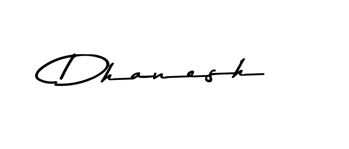 How to make Dhanesh name signature. Use Asem Kandis PERSONAL USE style for creating short signs online. This is the latest handwritten sign. Dhanesh signature style 9 images and pictures png