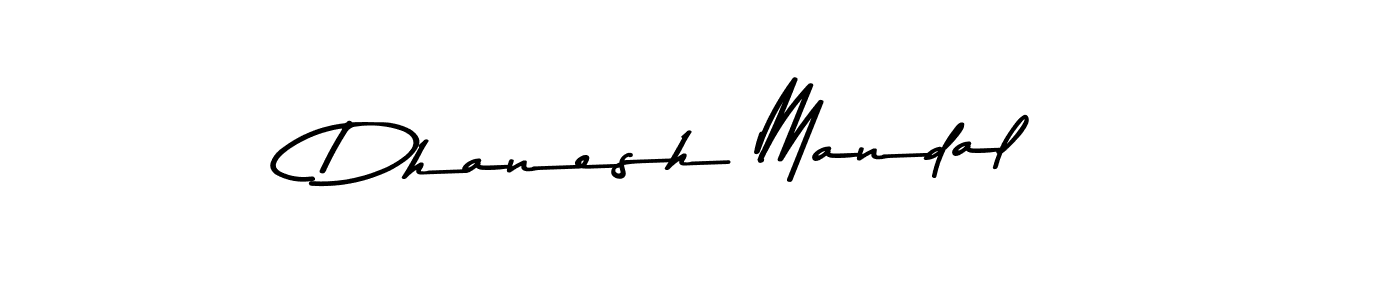 Make a beautiful signature design for name Dhanesh Mandal. With this signature (Asem Kandis PERSONAL USE) style, you can create a handwritten signature for free. Dhanesh Mandal signature style 9 images and pictures png