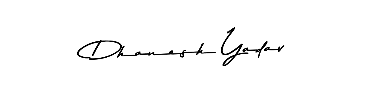 Make a beautiful signature design for name Dhanesh Yadav. With this signature (Asem Kandis PERSONAL USE) style, you can create a handwritten signature for free. Dhanesh Yadav signature style 9 images and pictures png