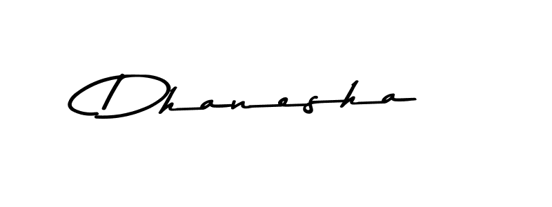 Make a beautiful signature design for name Dhanesha. With this signature (Asem Kandis PERSONAL USE) style, you can create a handwritten signature for free. Dhanesha signature style 9 images and pictures png