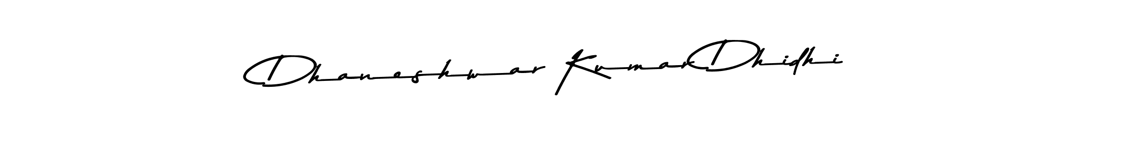 How to make Dhaneshwar Kumar Dhidhi name signature. Use Asem Kandis PERSONAL USE style for creating short signs online. This is the latest handwritten sign. Dhaneshwar Kumar Dhidhi signature style 9 images and pictures png