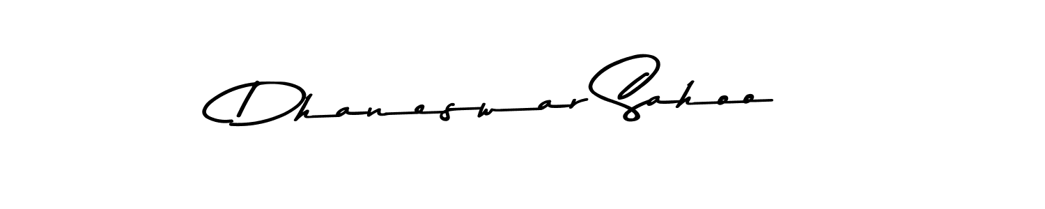 The best way (Asem Kandis PERSONAL USE) to make a short signature is to pick only two or three words in your name. The name Dhaneswar Sahoo include a total of six letters. For converting this name. Dhaneswar Sahoo signature style 9 images and pictures png