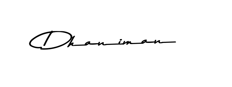 Also we have Dhaniman name is the best signature style. Create professional handwritten signature collection using Asem Kandis PERSONAL USE autograph style. Dhaniman signature style 9 images and pictures png