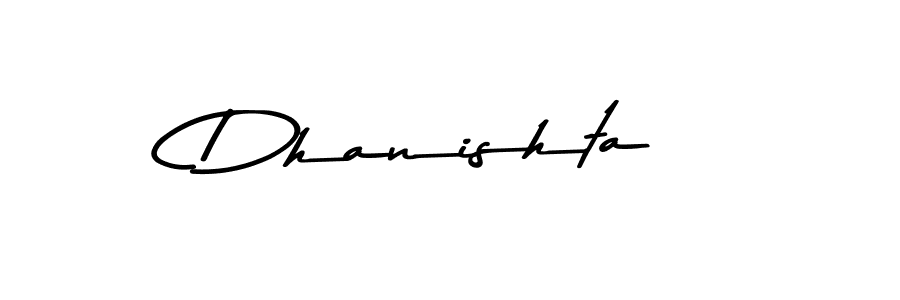 Dhanishta stylish signature style. Best Handwritten Sign (Asem Kandis PERSONAL USE) for my name. Handwritten Signature Collection Ideas for my name Dhanishta. Dhanishta signature style 9 images and pictures png