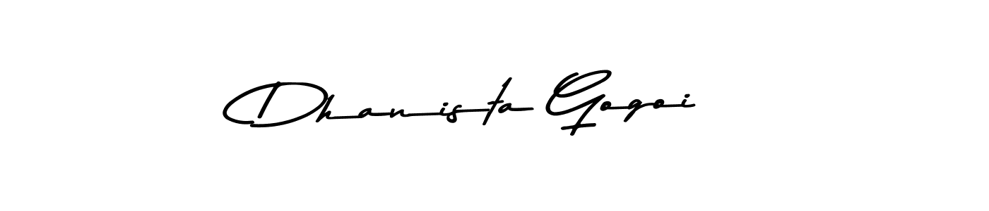 The best way (Asem Kandis PERSONAL USE) to make a short signature is to pick only two or three words in your name. The name Dhanista Gogoi include a total of six letters. For converting this name. Dhanista Gogoi signature style 9 images and pictures png