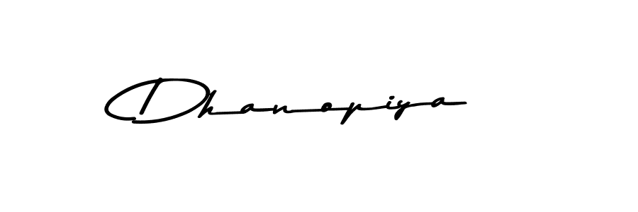 Create a beautiful signature design for name Dhanopiya. With this signature (Asem Kandis PERSONAL USE) fonts, you can make a handwritten signature for free. Dhanopiya signature style 9 images and pictures png