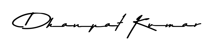 A timeless handwritten aesthetic for Dhanpat Kumar. The Asem Kandis PERSONAL USE font gives your signature a handcrafted feel with natural curves. Dhanpat Kumar signature style 9 images and pictures png