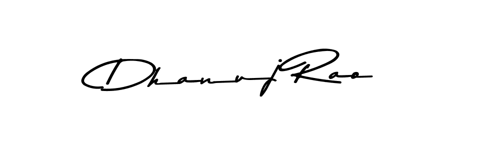 Make a beautiful signature design for name Dhanuj Rao. With this signature (Asem Kandis PERSONAL USE) style, you can create a handwritten signature for free. Dhanuj Rao signature style 9 images and pictures png