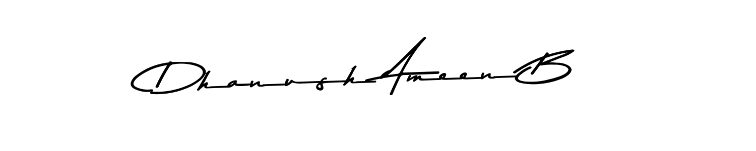 Asem Kandis PERSONAL USE is a professional signature style that is perfect for those who want to add a touch of class to their signature. It is also a great choice for those who want to make their signature more unique. Get Dhanush Ameen B name to fancy signature for free. Dhanush Ameen B signature style 9 images and pictures png