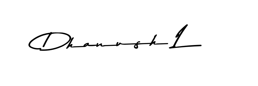 Design your own signature with our free online signature maker. With this signature software, you can create a handwritten (Asem Kandis PERSONAL USE) signature for name Dhanush L. Dhanush L signature style 9 images and pictures png