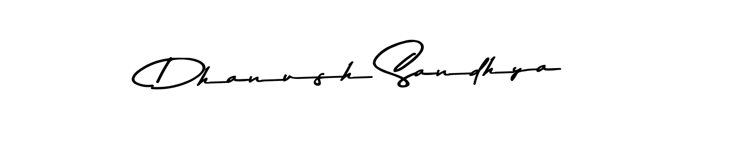 Create a beautiful signature design for name Dhanush Sandhya. With this signature (Asem Kandis PERSONAL USE) fonts, you can make a handwritten signature for free. Dhanush Sandhya signature style 9 images and pictures png