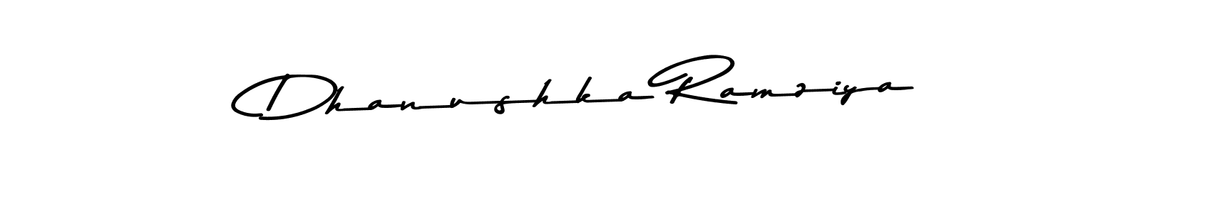 Also we have Dhanushka Ramziya name is the best signature style. Create professional handwritten signature collection using Asem Kandis PERSONAL USE autograph style. Dhanushka Ramziya signature style 9 images and pictures png