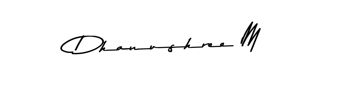 Make a beautiful signature design for name Dhanushree M. Use this online signature maker to create a handwritten signature for free. Dhanushree M signature style 9 images and pictures png