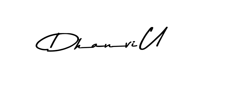Make a beautiful signature design for name Dhanvi U. Use this online signature maker to create a handwritten signature for free. Dhanvi U signature style 9 images and pictures png
