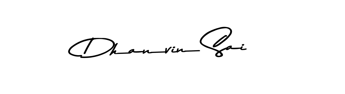 Make a beautiful signature design for name Dhanvin Sai. With this signature (Asem Kandis PERSONAL USE) style, you can create a handwritten signature for free. Dhanvin Sai signature style 9 images and pictures png