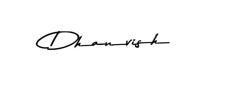 Dhanvish stylish signature style. Best Handwritten Sign (Asem Kandis PERSONAL USE) for my name. Handwritten Signature Collection Ideas for my name Dhanvish. Dhanvish signature style 9 images and pictures png