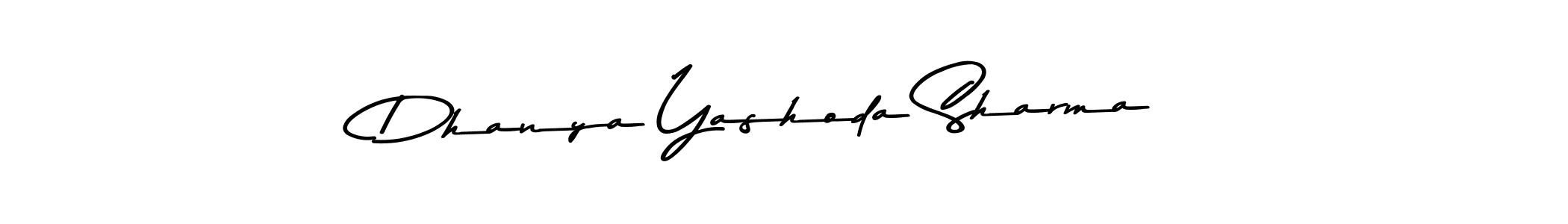 How to make Dhanya Yashoda Sharma name signature. Use Asem Kandis PERSONAL USE style for creating short signs online. This is the latest handwritten sign. Dhanya Yashoda Sharma signature style 9 images and pictures png