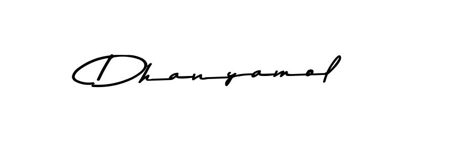 The best way (Asem Kandis PERSONAL USE) to make a short signature is to pick only two or three words in your name. The name Dhanyamol include a total of six letters. For converting this name. Dhanyamol signature style 9 images and pictures png