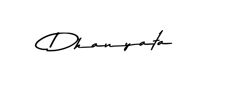Make a beautiful signature design for name Dhanyata. With this signature (Asem Kandis PERSONAL USE) style, you can create a handwritten signature for free. Dhanyata signature style 9 images and pictures png