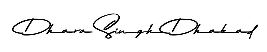 Download transparent PNG signature for name Dhara Singh Dhakad styled with Asem Kandis PERSONAL USE font. Ready to paste directly into PDF and Word agreements. Dhara Singh Dhakad signature style 9 images and pictures png
