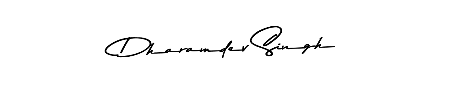 How to make Dharamdev Singh name signature. Use Asem Kandis PERSONAL USE style for creating short signs online. This is the latest handwritten sign. Dharamdev Singh signature style 9 images and pictures png