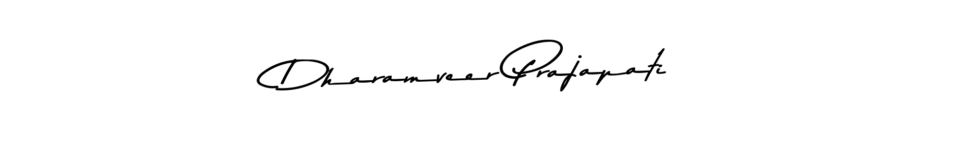 Make a beautiful signature design for name Dharamveer Prajapati. With this signature (Asem Kandis PERSONAL USE) style, you can create a handwritten signature for free. Dharamveer Prajapati signature style 9 images and pictures png