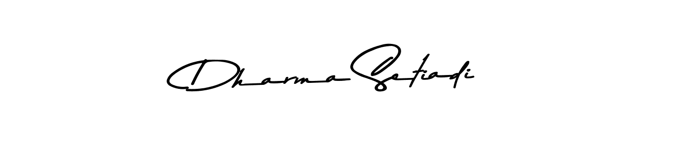 Create a beautiful signature design for name Dharma Setiadi. With this signature (Asem Kandis PERSONAL USE) fonts, you can make a handwritten signature for free. Dharma Setiadi signature style 9 images and pictures png