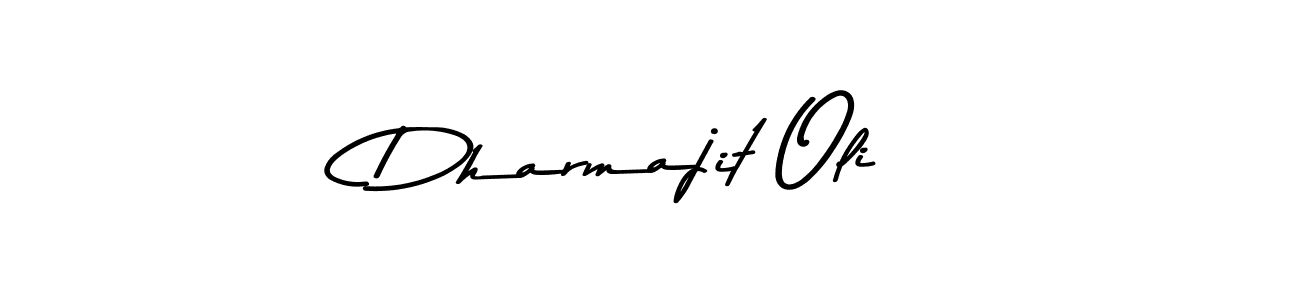 Create a beautiful signature design for name Dharmajit Oli. With this signature (Asem Kandis PERSONAL USE) fonts, you can make a handwritten signature for free. Dharmajit Oli signature style 9 images and pictures png