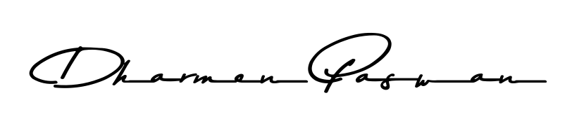 Create a personalized artistic stamp with Dharmen Paswan in Asem Kandis PERSONAL USE font. Perfect for visual artists, designers, and influencers. Dharmen Paswan signature style 9 images and pictures png