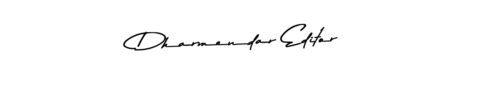 Make a beautiful signature design for name Dharmendar Editor. With this signature (Asem Kandis PERSONAL USE) style, you can create a handwritten signature for free. Dharmendar Editor signature style 9 images and pictures png