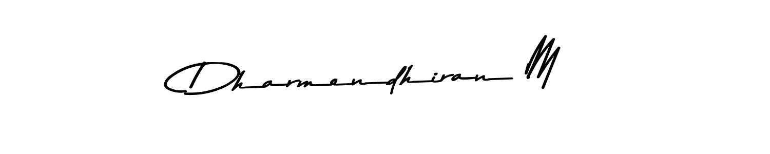 Asem Kandis PERSONAL USE is a professional signature style that is perfect for those who want to add a touch of class to their signature. It is also a great choice for those who want to make their signature more unique. Get Dharmendhiran M name to fancy signature for free. Dharmendhiran M signature style 9 images and pictures png