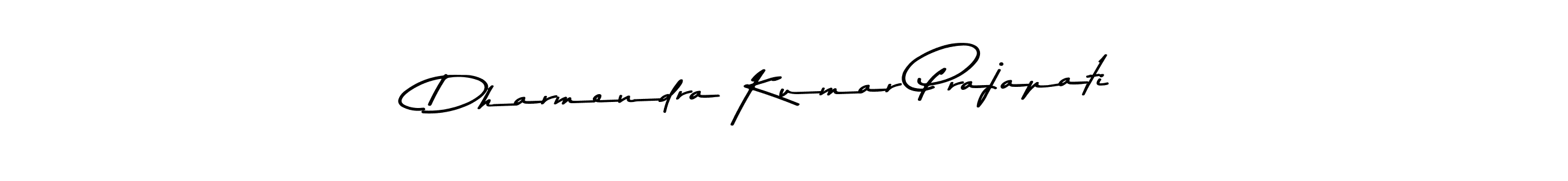 Make a beautiful signature design for name Dharmendra Kumar Prajapati. With this signature (Asem Kandis PERSONAL USE) style, you can create a handwritten signature for free. Dharmendra Kumar Prajapati signature style 9 images and pictures png