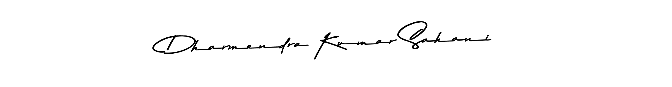 Make a beautiful signature design for name Dharmendra Kumar Sahani. With this signature (Asem Kandis PERSONAL USE) style, you can create a handwritten signature for free. Dharmendra Kumar Sahani signature style 9 images and pictures png