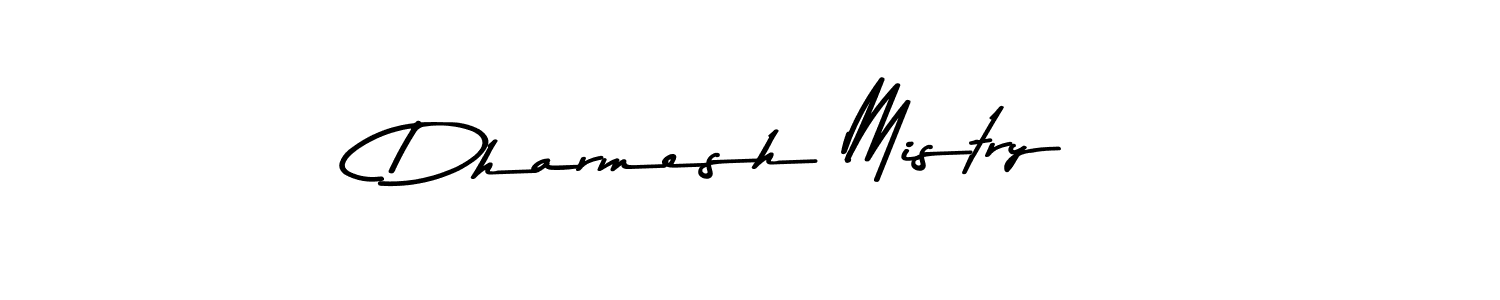 Create a beautiful signature design for name Dharmesh Mistry. With this signature (Asem Kandis PERSONAL USE) fonts, you can make a handwritten signature for free. Dharmesh Mistry signature style 9 images and pictures png
