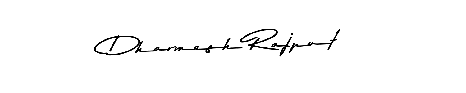Create a beautiful signature design for name Dharmesh Rajput. With this signature (Asem Kandis PERSONAL USE) fonts, you can make a handwritten signature for free. Dharmesh Rajput signature style 9 images and pictures png