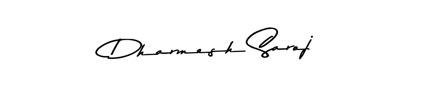 Make a beautiful signature design for name Dharmesh Saroj. With this signature (Asem Kandis PERSONAL USE) style, you can create a handwritten signature for free. Dharmesh Saroj signature style 9 images and pictures png
