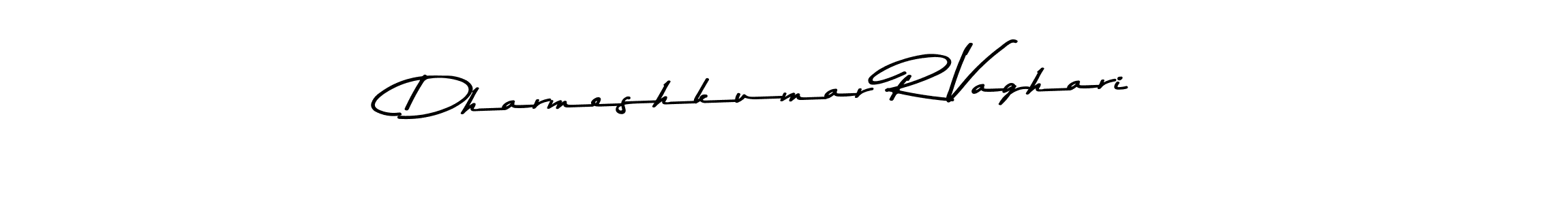 Create a beautiful signature design for name Dharmeshkumar R Vaghari. With this signature (Asem Kandis PERSONAL USE) fonts, you can make a handwritten signature for free. Dharmeshkumar R Vaghari signature style 9 images and pictures png