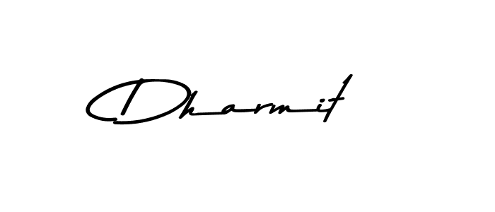Make a beautiful signature design for name Dharmit. With this signature (Asem Kandis PERSONAL USE) style, you can create a handwritten signature for free. Dharmit signature style 9 images and pictures png