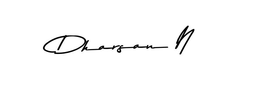Use a signature maker to create a handwritten signature online. With this signature software, you can design (Asem Kandis PERSONAL USE) your own signature for name Dharsan N. Dharsan N signature style 9 images and pictures png