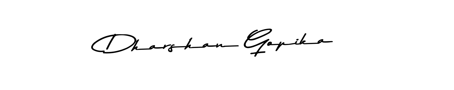 Make a beautiful signature design for name Dharshan Gopika. With this signature (Asem Kandis PERSONAL USE) style, you can create a handwritten signature for free. Dharshan Gopika signature style 9 images and pictures png