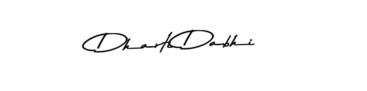 Dharti Dabhi stylish signature style. Best Handwritten Sign (Asem Kandis PERSONAL USE) for my name. Handwritten Signature Collection Ideas for my name Dharti Dabhi. Dharti Dabhi signature style 9 images and pictures png