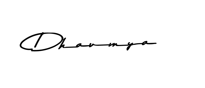 Create a beautiful signature design for name Dhaumya. With this signature (Asem Kandis PERSONAL USE) fonts, you can make a handwritten signature for free. Dhaumya signature style 9 images and pictures png