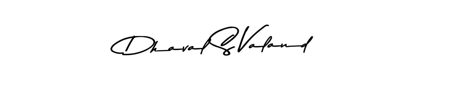 Dhaval S Valand stylish signature style. Best Handwritten Sign (Asem Kandis PERSONAL USE) for my name. Handwritten Signature Collection Ideas for my name Dhaval S Valand. Dhaval S Valand signature style 9 images and pictures png