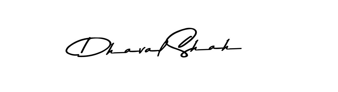 How to make Dhaval Shah name signature. Use Asem Kandis PERSONAL USE style for creating short signs online. This is the latest handwritten sign. Dhaval Shah signature style 9 images and pictures png