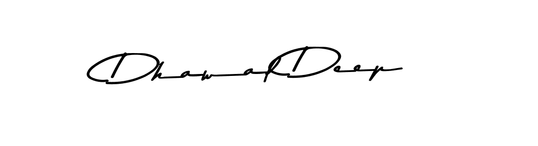 How to make Dhawal Deep name signature. Use Asem Kandis PERSONAL USE style for creating short signs online. This is the latest handwritten sign. Dhawal Deep signature style 9 images and pictures png