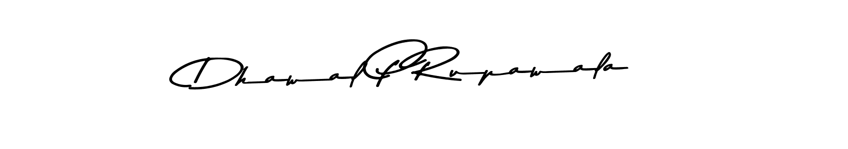 How to make Dhawal P Rupawala name signature. Use Asem Kandis PERSONAL USE style for creating short signs online. This is the latest handwritten sign. Dhawal P Rupawala signature style 9 images and pictures png